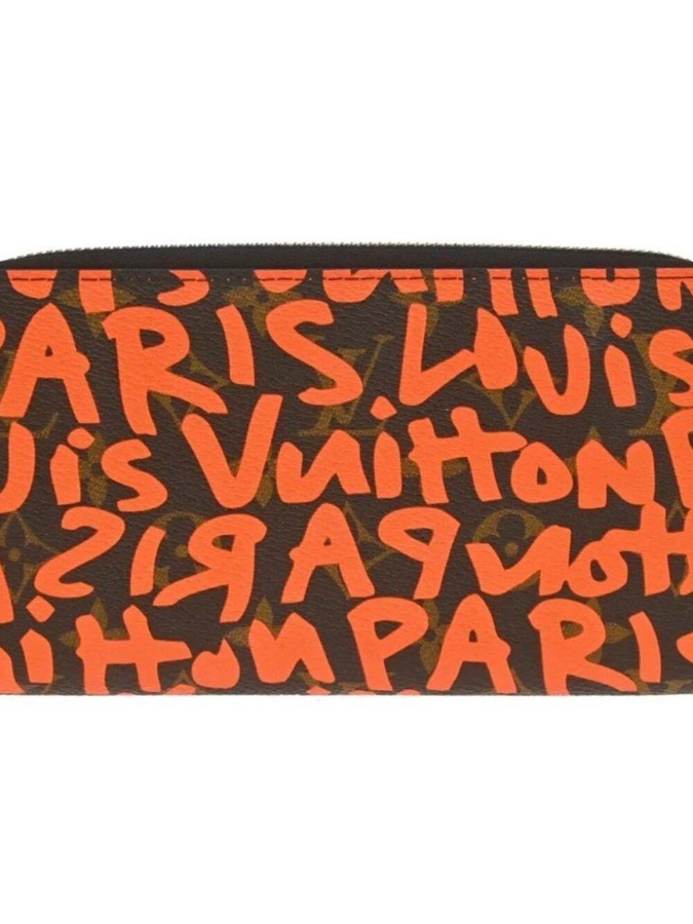 Louis Vuitton Orange Monogram Graffiti Zippy Wallet